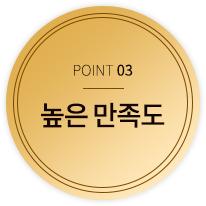 POINT 3. 높은 만족도